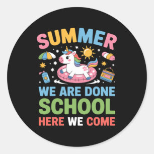 Sticker Rond Citation drôle premier jour d'école amateurs de li