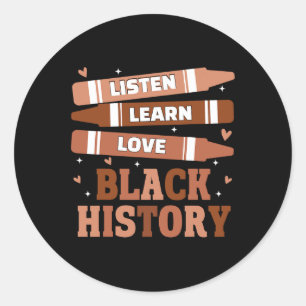 Sticker Rond Citation du mois de l'histoire noire de l'enseigna