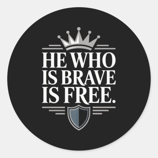 Sticker Rond Citation du philosophe stoïque masculin (Devant)