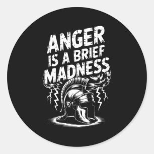 Sticker Rond Citation du philosophe stoïque Motivation stoïcism