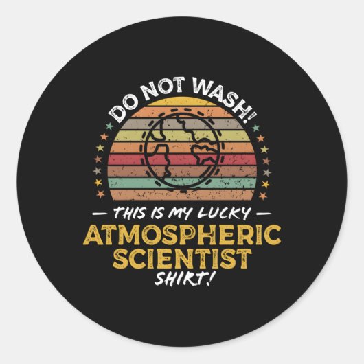 Sticker Rond Citation d'un scientifique de l'atmosphère (Devant)
