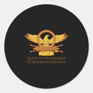 Sticker Rond Citation En Latin - Ce Que Nous Faisons Dans La Vi
