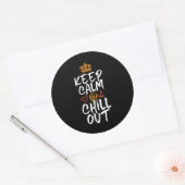 Sticker Rond Citation et Slogan inspirants pour garder le calme (Enveloppe)