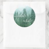 Sticker Rond Citation Exhale Motivational Forest Inhale (Sac)
