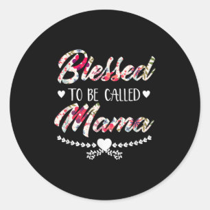 Sticker Rond Citation Graphique De Maman Ou Grand-Mère À La Mod