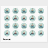 Sticker Rond Citation Inspiration Nautique vintage (Feuille)