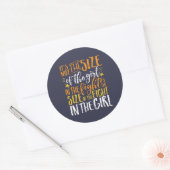 Sticker Rond Citation Inspirationnelle Taille du combat dans la (Enveloppe)