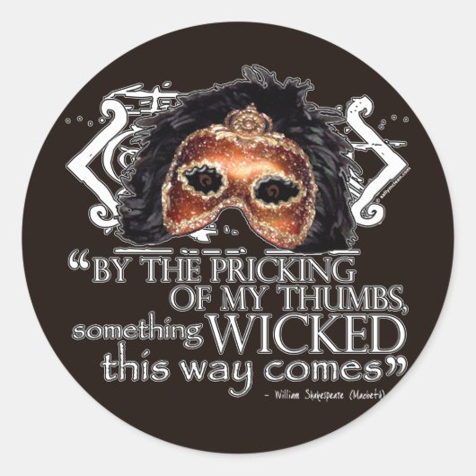 Sticker Rond Citation Macbeth (Devant)