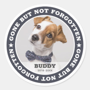 Sticker Rond Citation Memorial Modern Pet Photo Sympathie