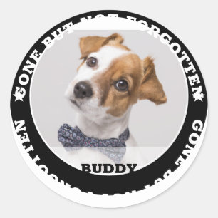 Sticker Rond Citation Memorial Modern Pet Photo Sympathie
