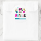 Sticker Rond Citation Motivationnelle Lettre À La Main (Sac)