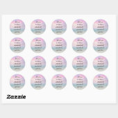 Sticker Rond Citation Motivationnelle Pastel Dream Beach sur me (Feuille)