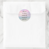 Sticker Rond Citation Motivationnelle Pastel Dream Beach sur me (Sac)