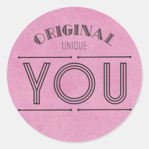 Sticker Rond Citation motivationnelle violette Attitude, Object