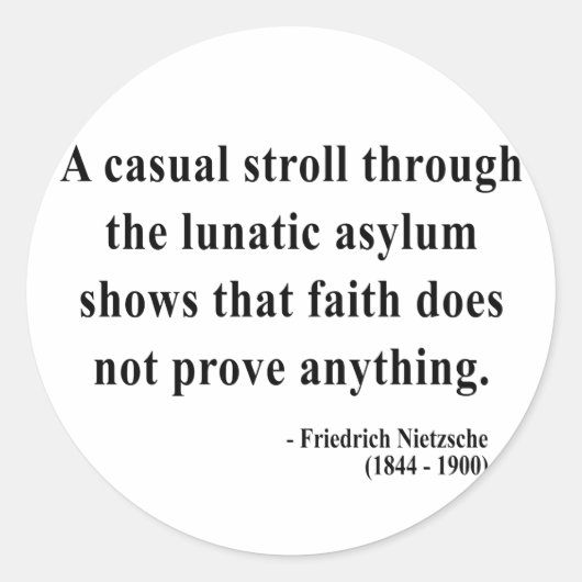 Sticker Rond Citation Nietzsche 1a (Devant)