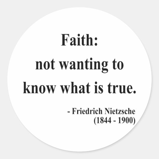 Sticker Rond Citation Nietzsche 5a (Devant)