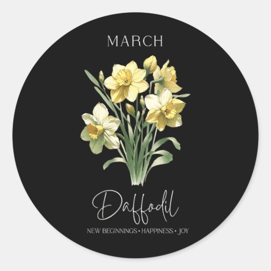 Sticker Rond Citation Positive Femme Fleur Anniversaire (Devant)
