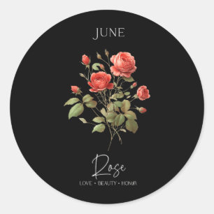 Sticker Rond Citation Positive Fleur Anniversaire Femmes Femmes