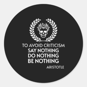 Sticker Rond Citation Positive Philosophie stoïque Aristote sto