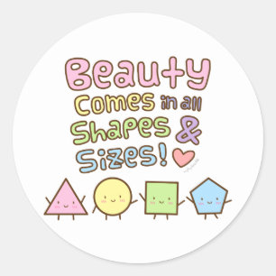 Sticker Rond Citation positive sur la beauté sous toutes ses fo