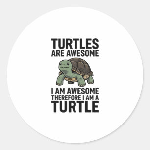 Sticker Rond Citation Tortue Gravure Vintage Vecteur T-Shirt De
