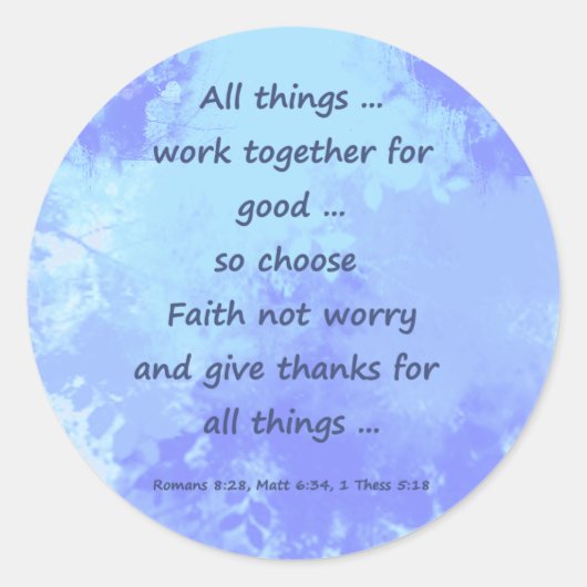 Sticker Rond Citations bibliques inspirantes (Devant)