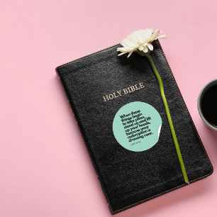 Sticker Rond Citations bibliques : Levez-vous et levez vos tête