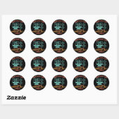 Sticker Rond Citations de bio-informatique1, dictons de bio-inf (Feuille)