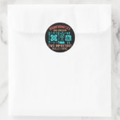 Sticker Rond Citations de bio-informatique, dictons de bio-info (Sac)