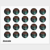Sticker Rond Citations de bio-informatique, dictons de bio-info (Feuille)