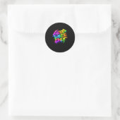 Sticker Rond Citations de graffitis positifs et sympas (Sac)