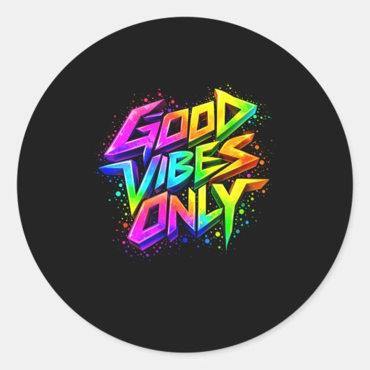 Sticker Rond Citations de graffitis positifs et sympas (Devant)