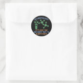 Sticker Rond Citations de morphologie1, J'adore la morphologie (Sac)