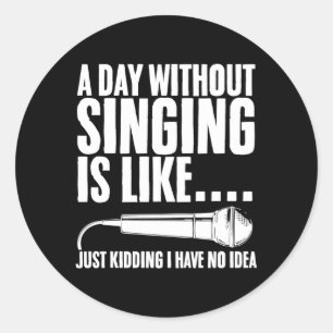 Sticker Rond Citations de musique chanteurs