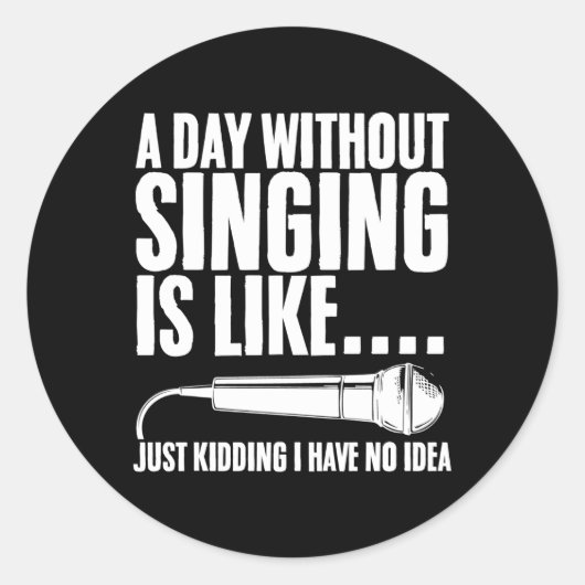 Sticker Rond Citations de musique chanteurs (Devant)