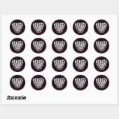 Sticker Rond Citations de soins infirmiers (Feuille)