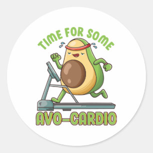 Sticker Rond Citations drôles d'humour de l'exercice physique