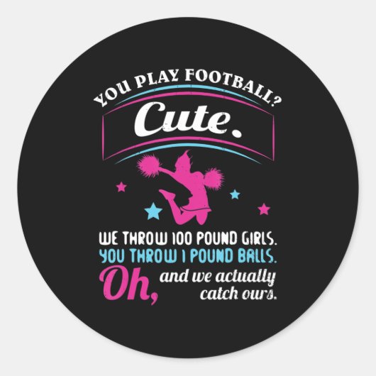 Sticker Rond Citations et s vous jouez au football C (Devant)