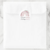 Sticker Rond Citations florales d'affirmation motivationnelle a (Sac)