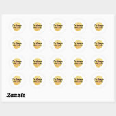 Sticker Rond citations inspirantes d'acceptation de soi (Feuille)
