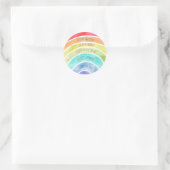 Sticker Rond Citations Inspirational Rainbow personnalisées (Sac)