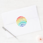 Sticker Rond Citations Inspirational Rainbow personnalisées (Enveloppe)