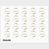 Sticker Rond Citations modifiables avec Motif d'arbre fruitier  (Feuille)