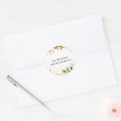 Sticker Rond Citations modifiables avec Motif d'arbre fruitier  (Enveloppe)