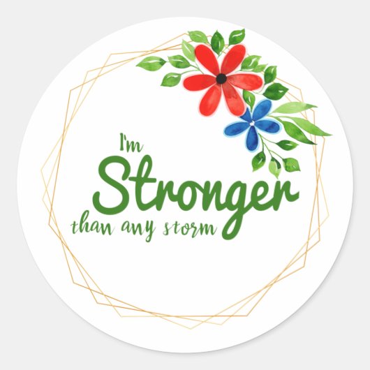 Sticker Rond citations motivationnelles et inspirantes pour le (Devant)