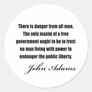 Sticker Rond Citations politiques de John Adams