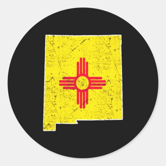 Sticker Rond Citizen Proud America State Us Distressed Map New  (Devant)