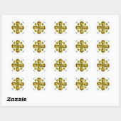 Sticker Rond Citrine Clover (Feuille)