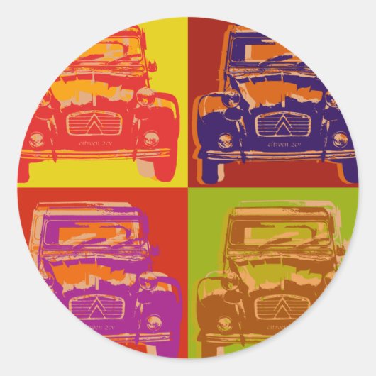 Sticker Rond Citroen 2CV 1 (Devant)