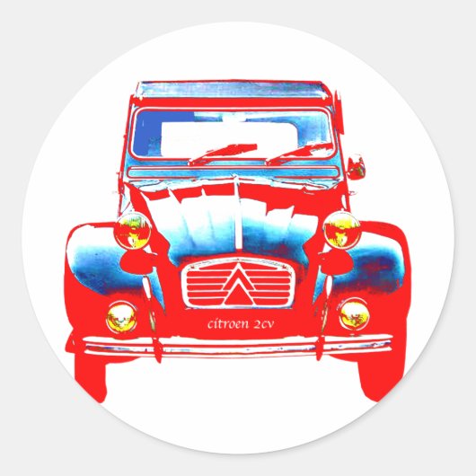 Sticker Rond Citroen 2CV 2 (Devant)